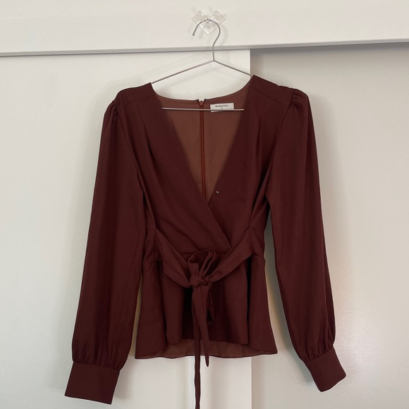 Aritzia Babaton Bello Work Long Sleeve Blouse Top Shirt Size Small - Picture 6 of 9